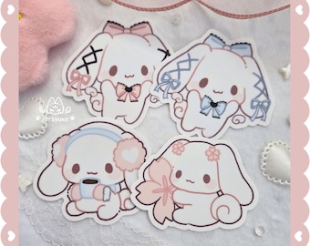 SAN Kawaii Cinna Puppy Vinyl Waterproof Stickers | Decal for Laptop, Water Bottle & Journal