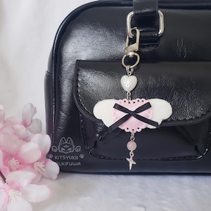 Y2K Sweet Angel Bag Charm: Handmade Phone Strap Keychain