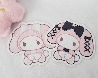 kawaii coquette my melo bunny vinyl sticker | sticker