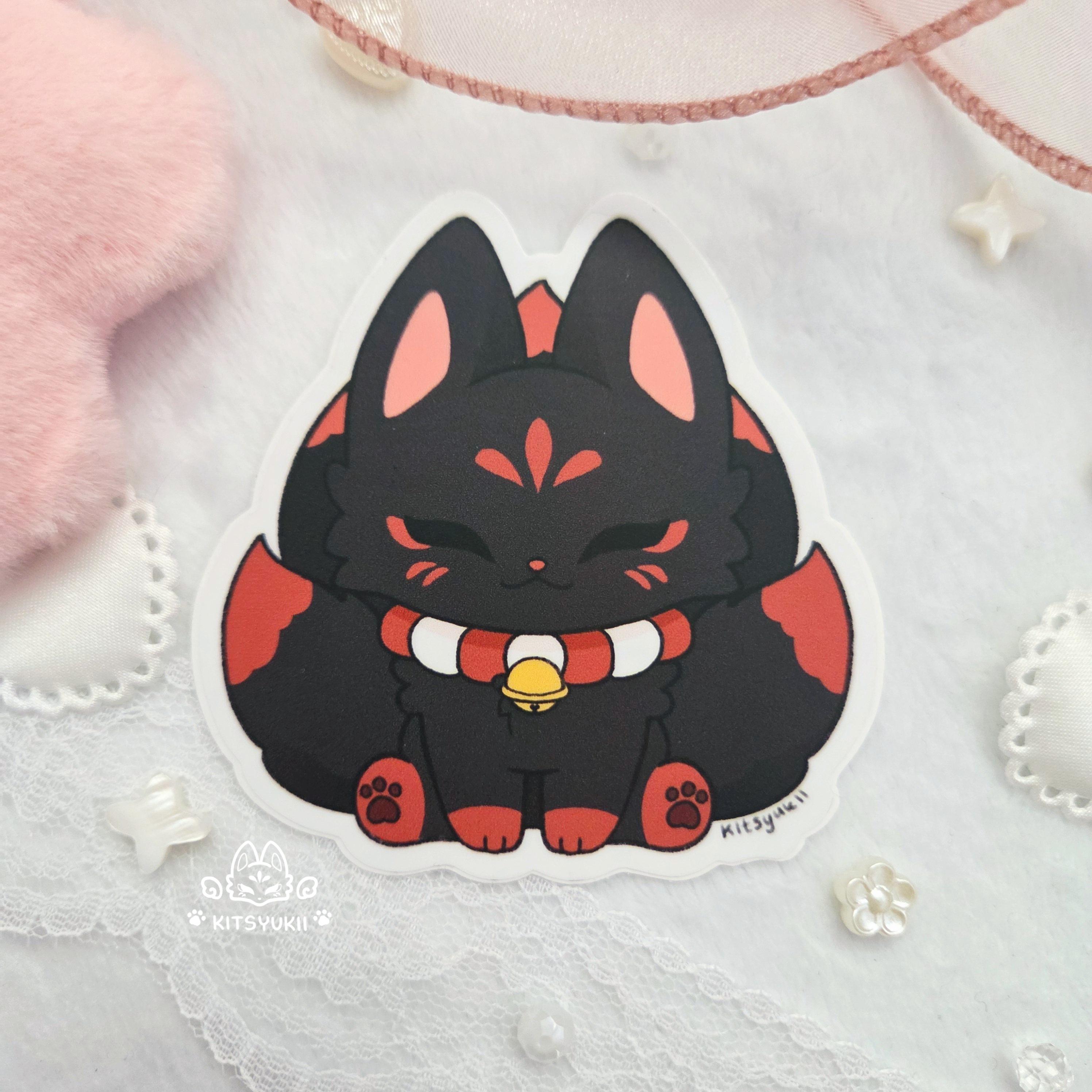 Kitsune Fox Vinyl Waterproof Sticker | Japanese Anime Fox Decal
