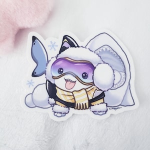 MR Rivals Snowy Cuddle Fuzzlefin Jeff the Land Shark  vinyl sticker | sticker