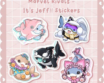 Marvel Rivals It's Jeff!! The Land Shark Vinyl Waterproof Sticker | Decal for Laptop, Water Bottle & Journal
