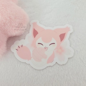 pkm cute skit kitty vinyl sticker | sticker