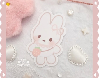 Kawaii Bunny Vinyl Waterproof Stickers | Decal for Laptop, Water Bottle, Journal