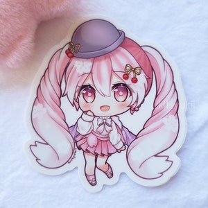 sakura flor de cerezo hatsune miku vinilo pegatina / pegatina