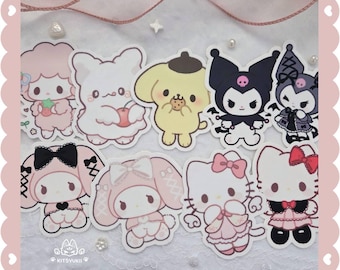 SAN Vol. 1  Kawaii Friends Vinyl Waterproof Sticker | Decal for Laptop, Water Bottle & Journal