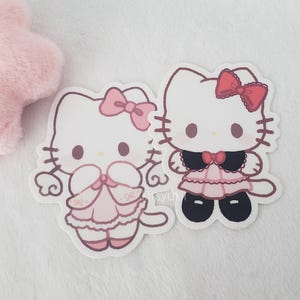 kawaii coquette kitty vinyl sticker | sticker