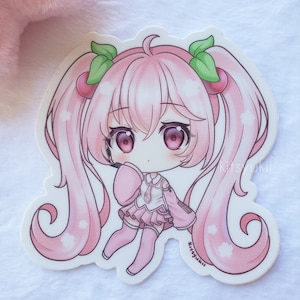 sakura hatsune miku vocaloid vinyl sticker | sticker