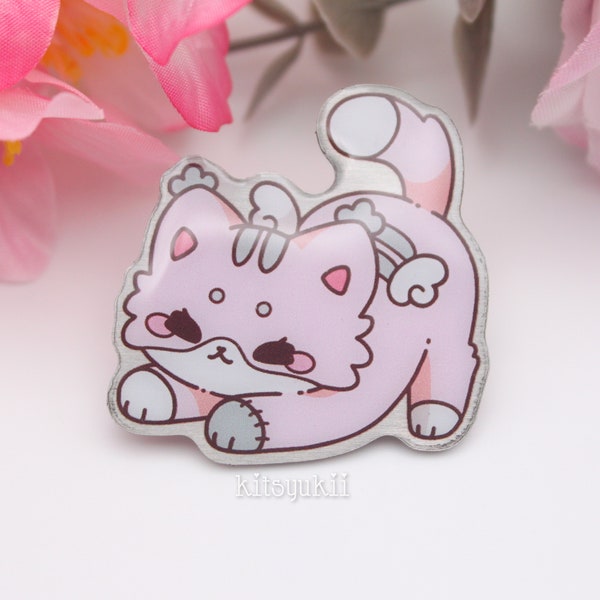 kitty cat pin | stitchy the kitty metal resin pin