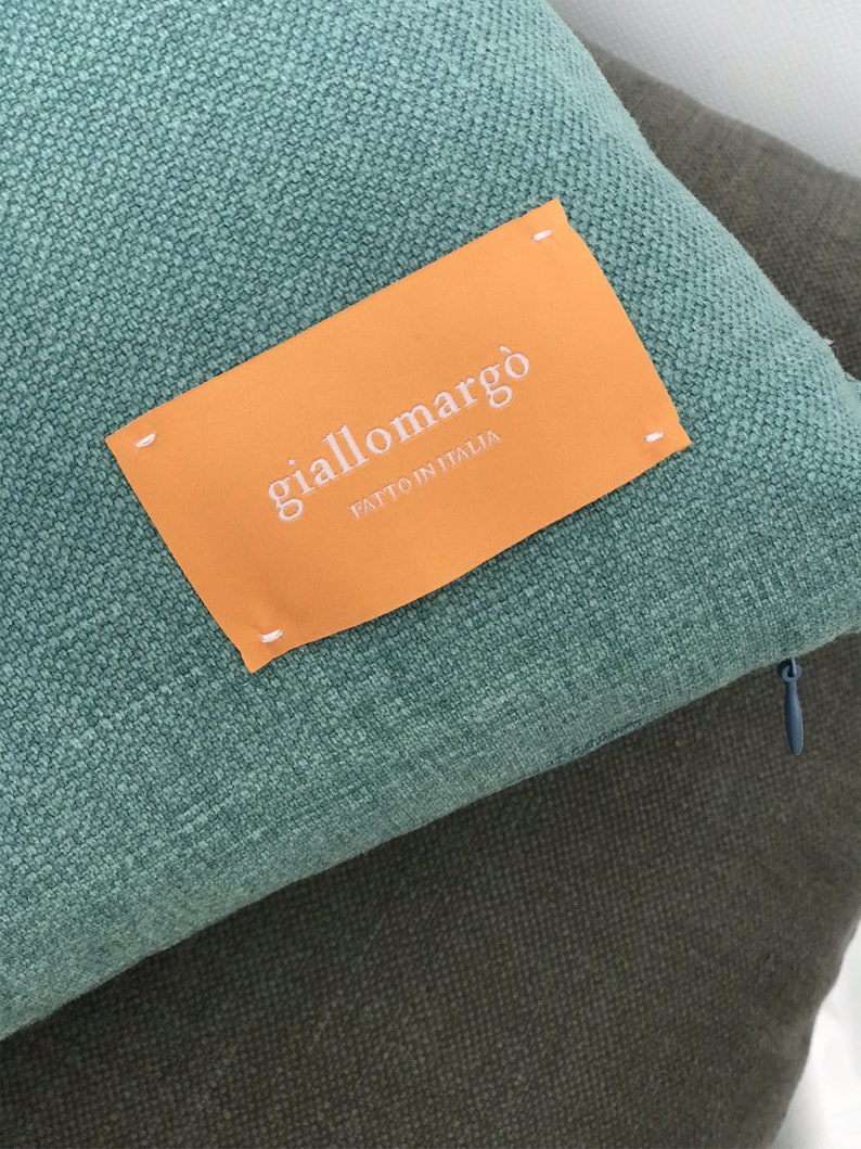 Decorative love cushion in cotton embroidered hidden zip 100/% Italian