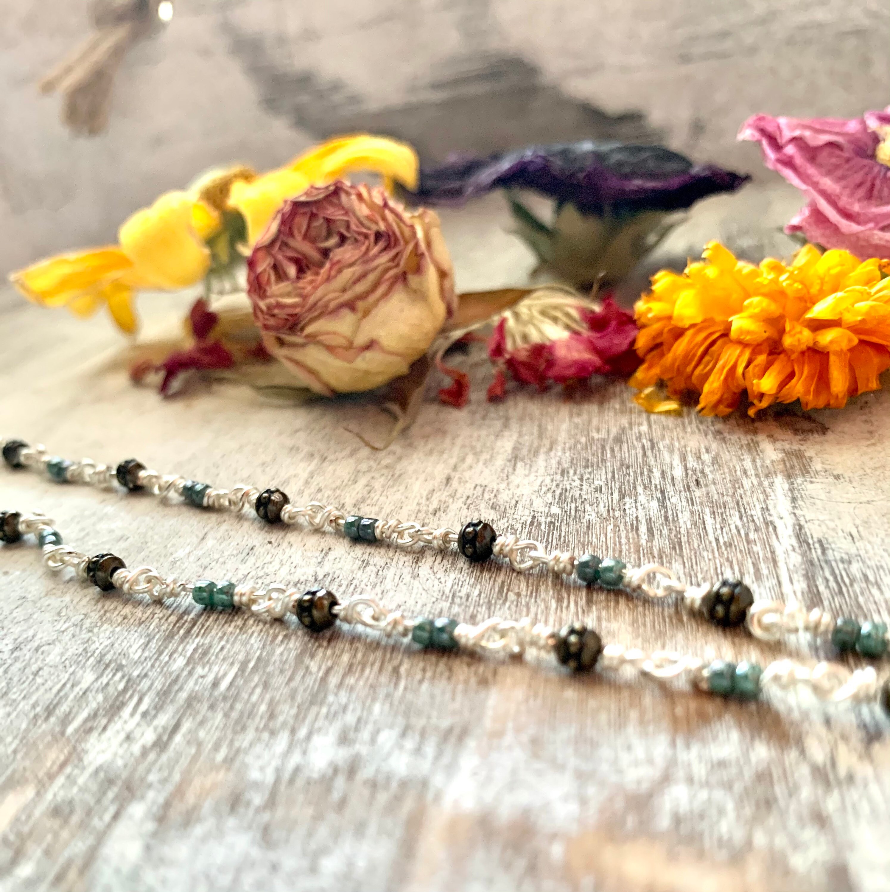 Hand knotted chain necklace Etsy