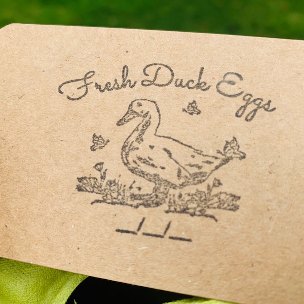 Egg Carton Stamp - Duck Eggs - Fresh Eggs - Farm Fresh Eggs - Duck Stamp - Egg Stamp - Egg Carton Label