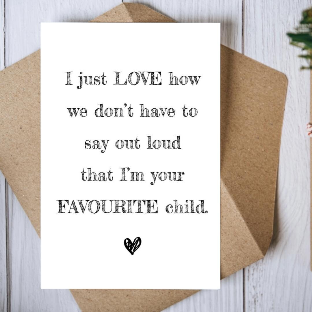 favourite child funny fathers day card to print at home etsy