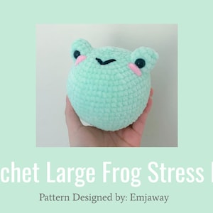 crochet frog pattern, frog stress ball,  Perfect for beginners, DIGITAL DOWNLOAD ONLY