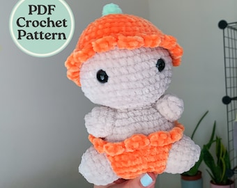 Virkat pumpamönster, Halloween, virkmönster, amigurumi, digital PDF