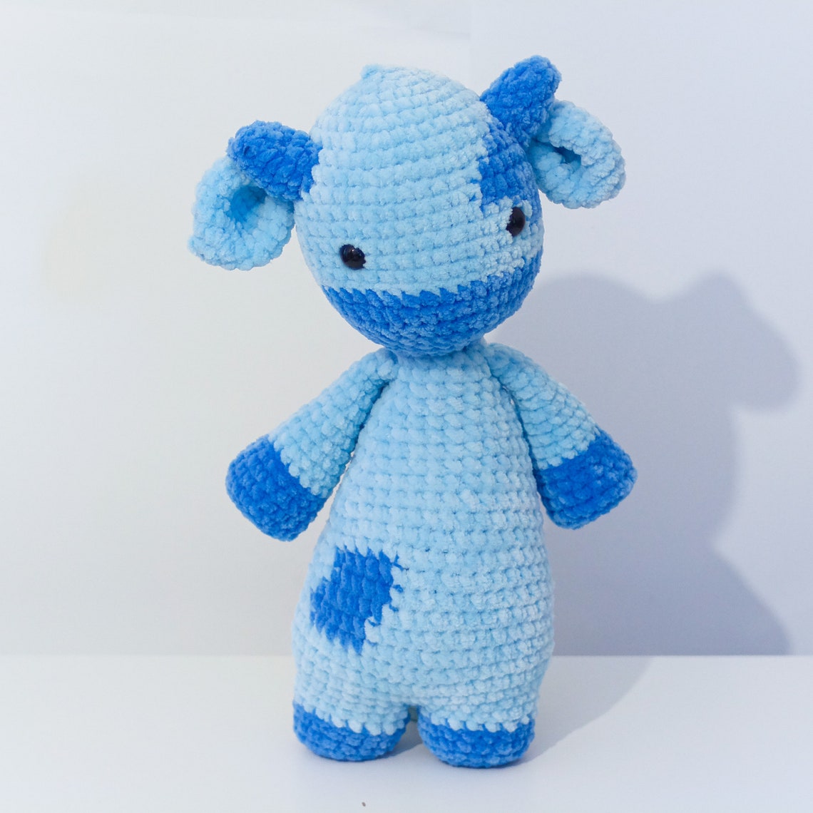 Blueberry Cow Crochet Cow Plush Etsy
