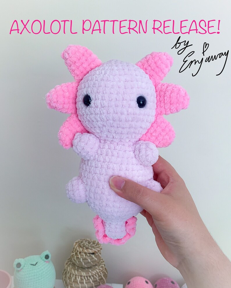 Cute Axolotl Crochet Pattern Amigurumi Axolotl - Etsy