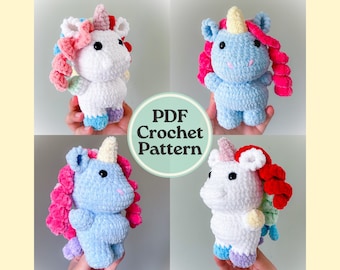 unicorn crochet pattern, how to crochet a unicorn, amigurumi, soft toy, plush, plushie, magical creatures, crochet animals, rainbow unicorn