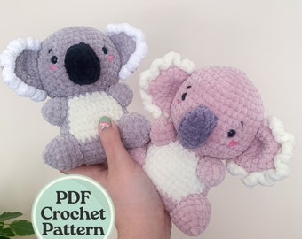 Koala, amigurumi, virkmönster, koala nallebjörn, leksak, koalagåvor, virkat djur, australiska djur, barnrumsinredning safari - PDF