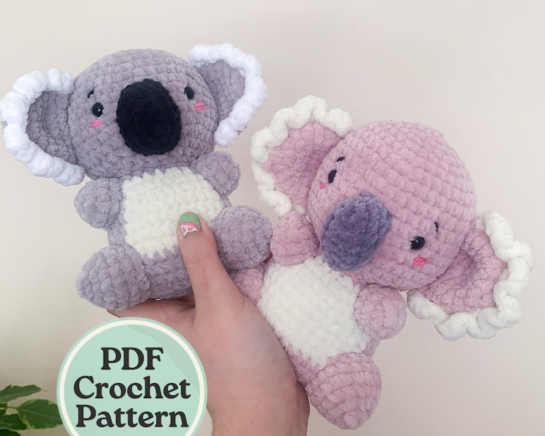 Koala, amigurumi, crochet pattern, Koala bear teddy, toy, Koala bear gifts, crocheted animal, australian animals, nursery decor safari PDF image 1