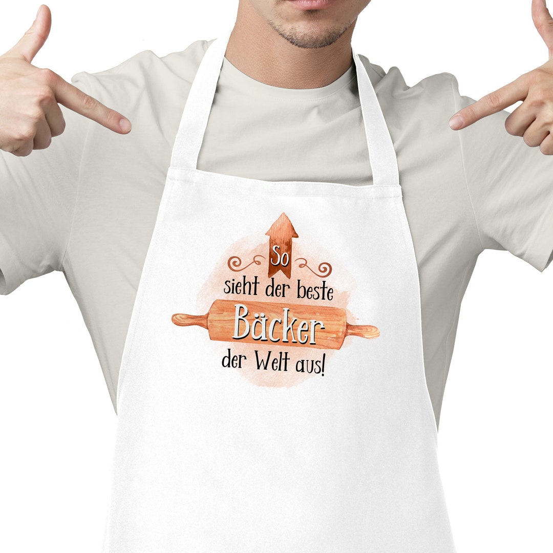 Schürze mit Spruch So sieht der beste Bäcker der Welt aus von