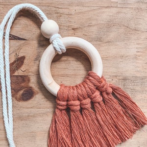 Macrame essential oil diffuser | Macrame Car Charm | Rearview diffuser