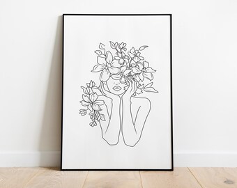 pix Line Art Female Body Drawing Outline woman outline art etsy
