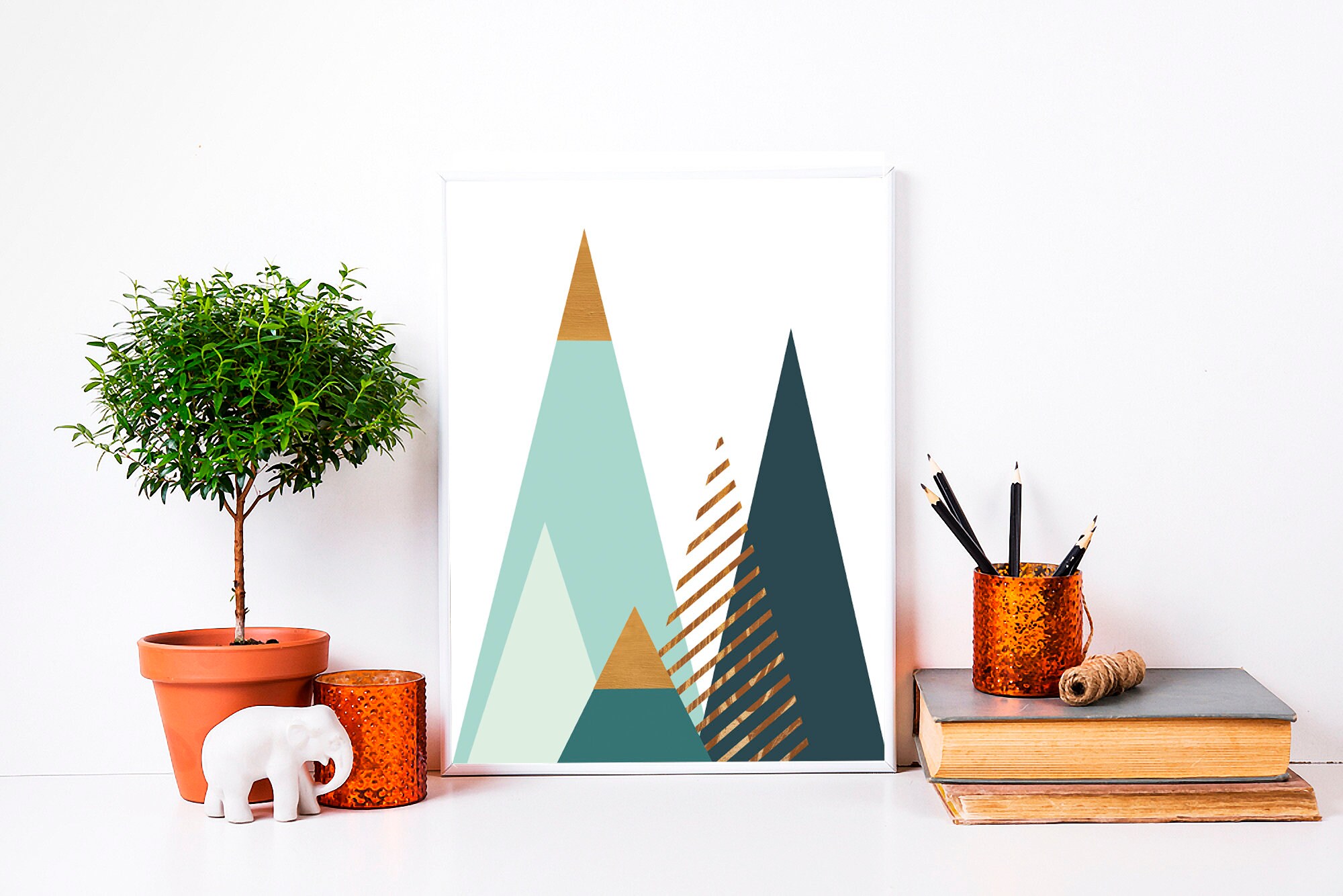 Trendy wall art Modern Wall Art Abstract Print Green | Etsy