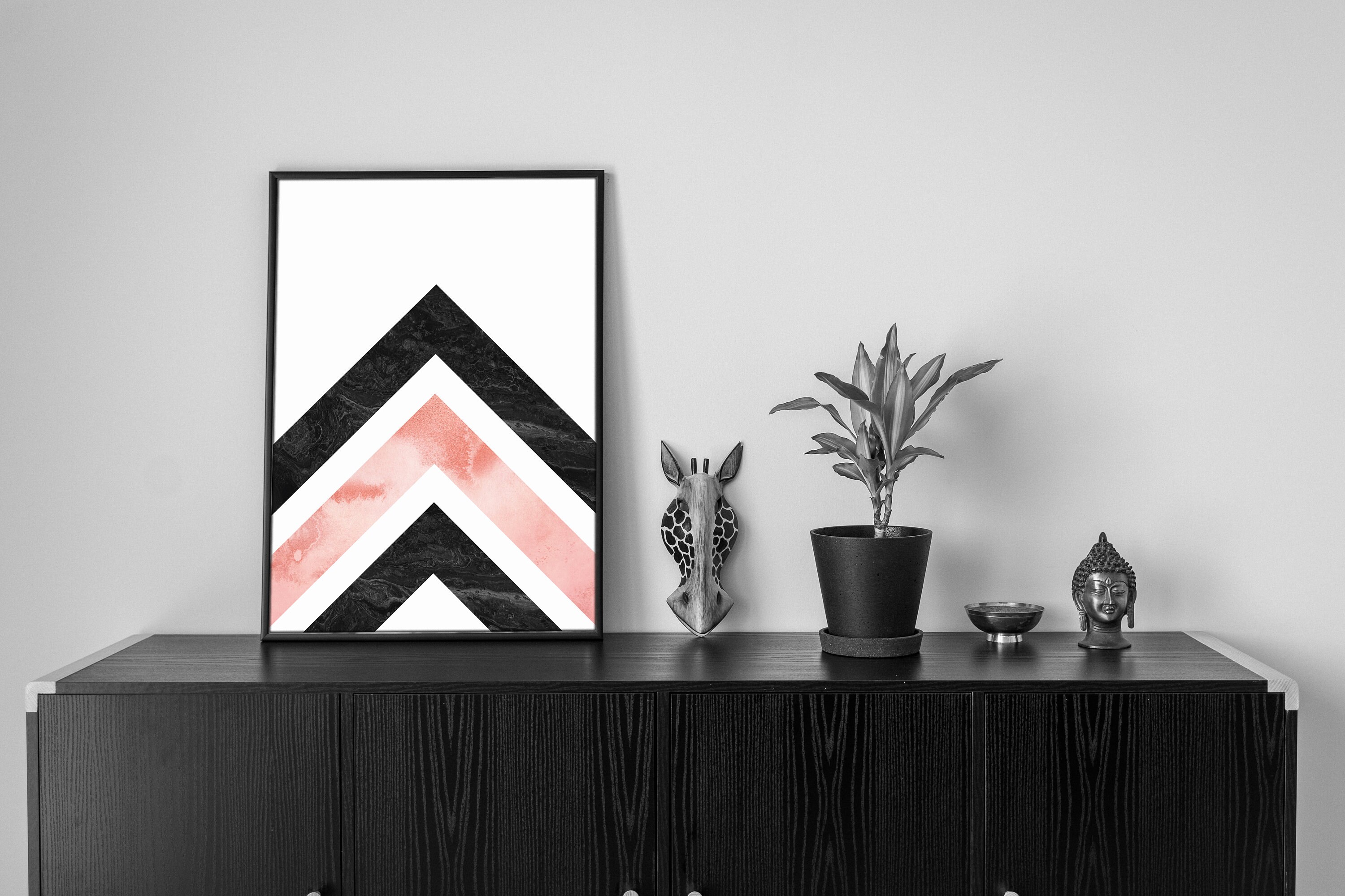 Trendy wall art Modern Wall Art Abstract Print Pink Etsy