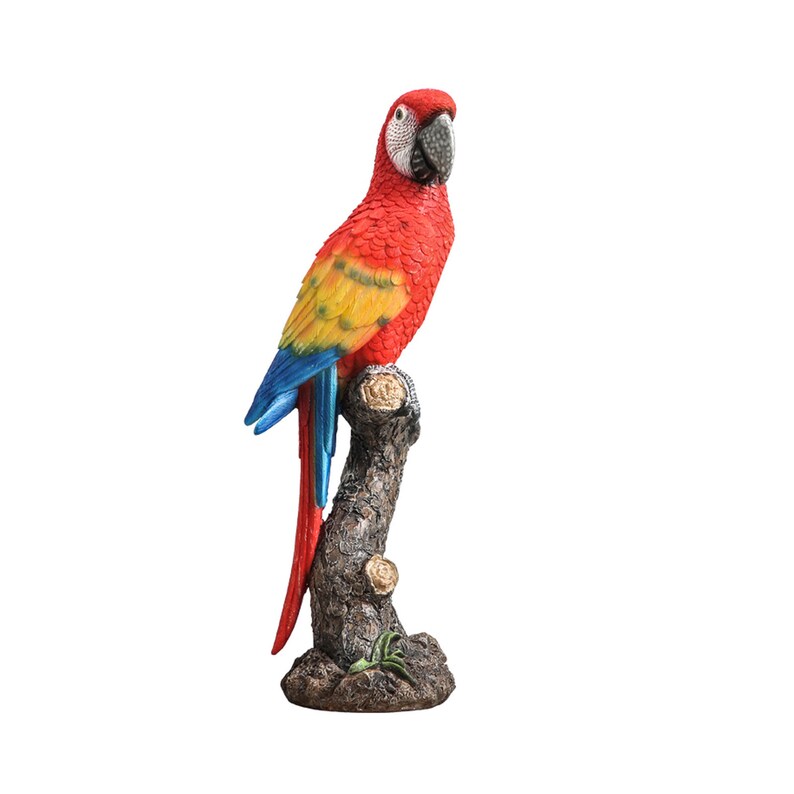 Macaw Parrot Statue Resin Parrot Sculpture Tropical Bird Etsy