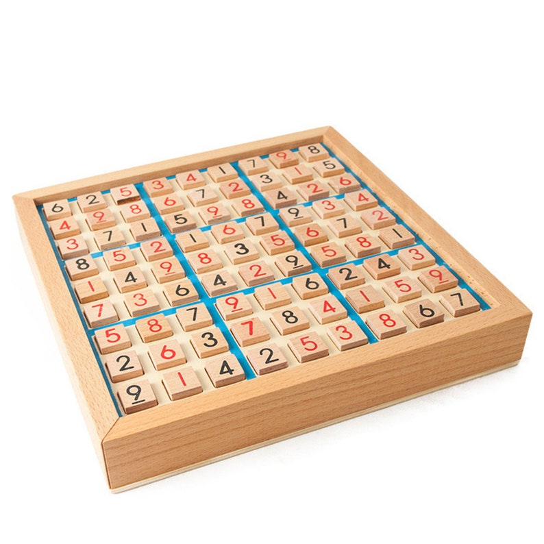 Wooden Number Puzzles Sudoku Board Games Complete Wood Sudoku Etsy