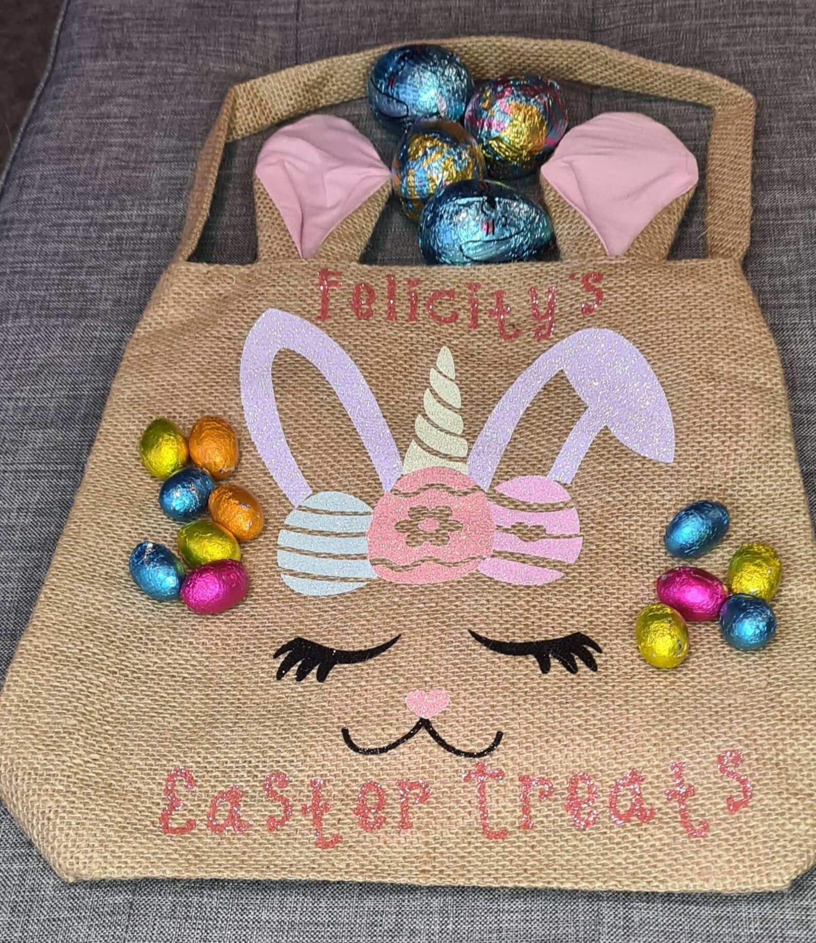 Adorable personalised Easter egg bags Etsy