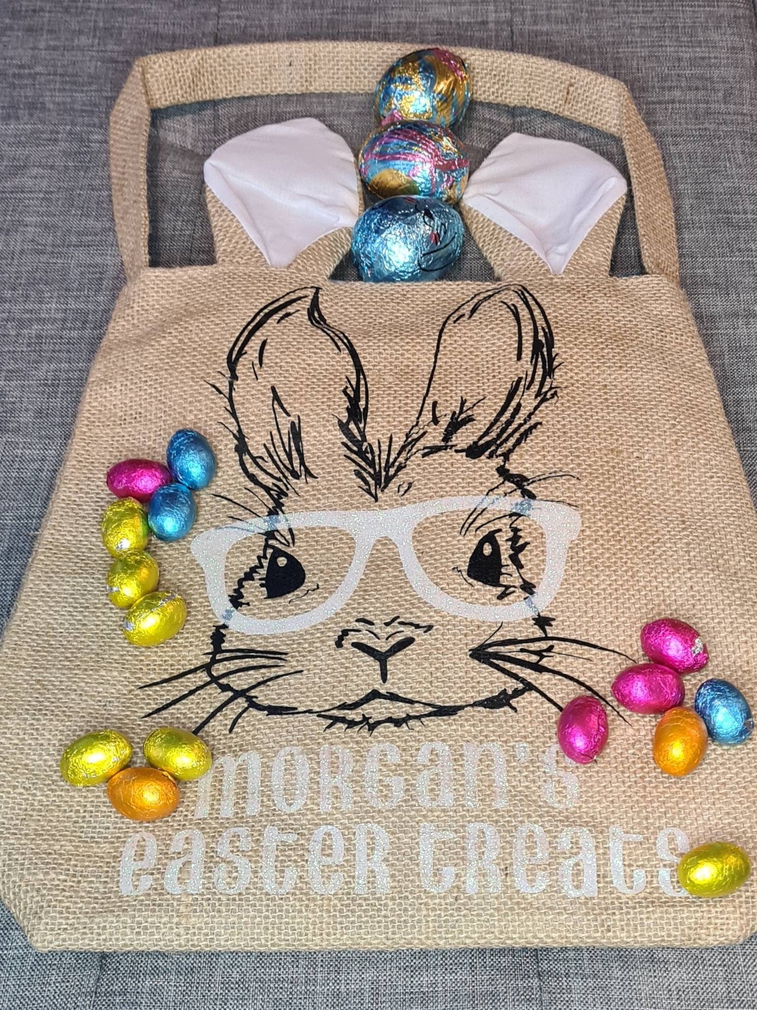 Adorable personalised Easter egg bags Etsy