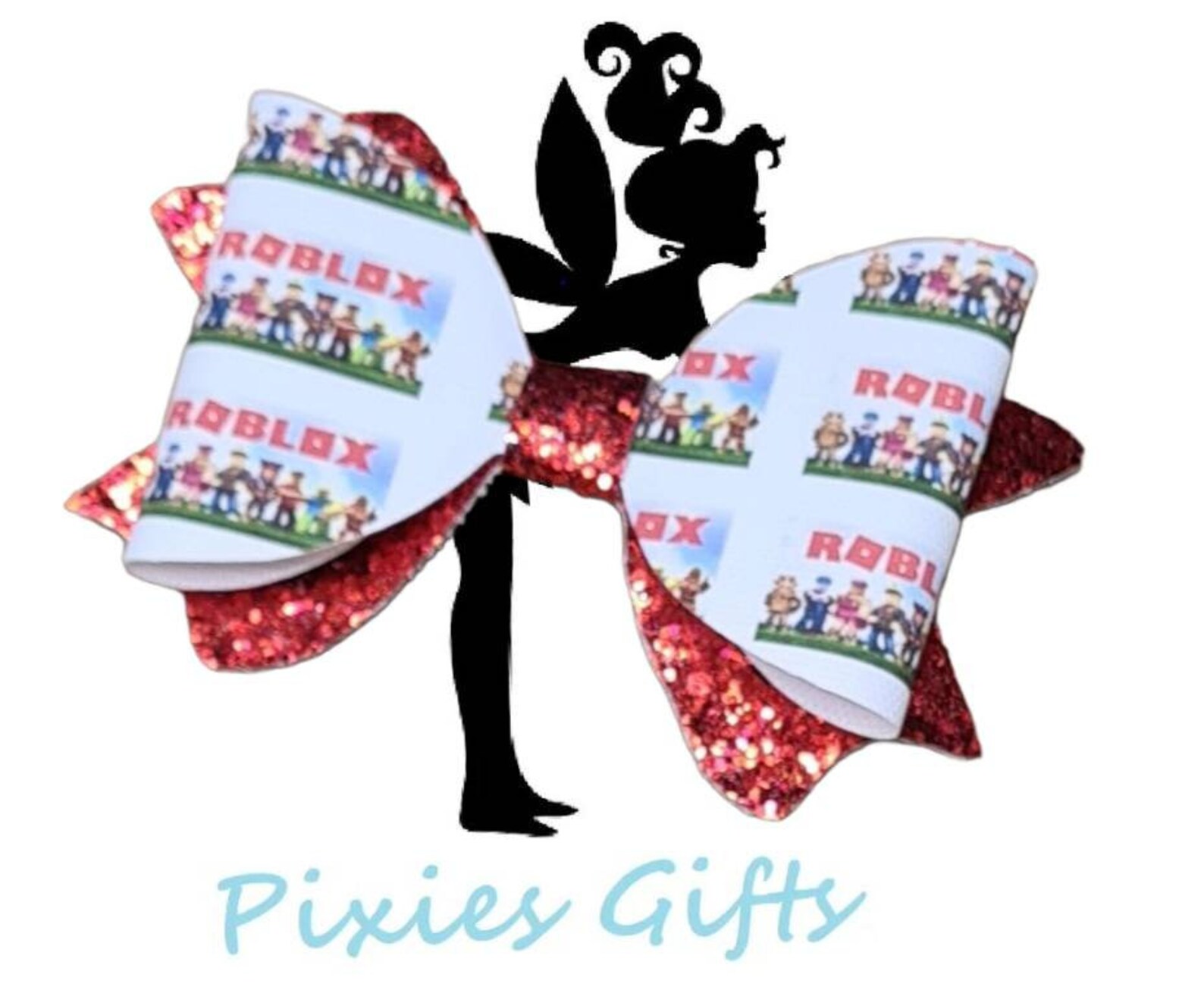 Fun Roblox inspired handmade hair bow Etsy