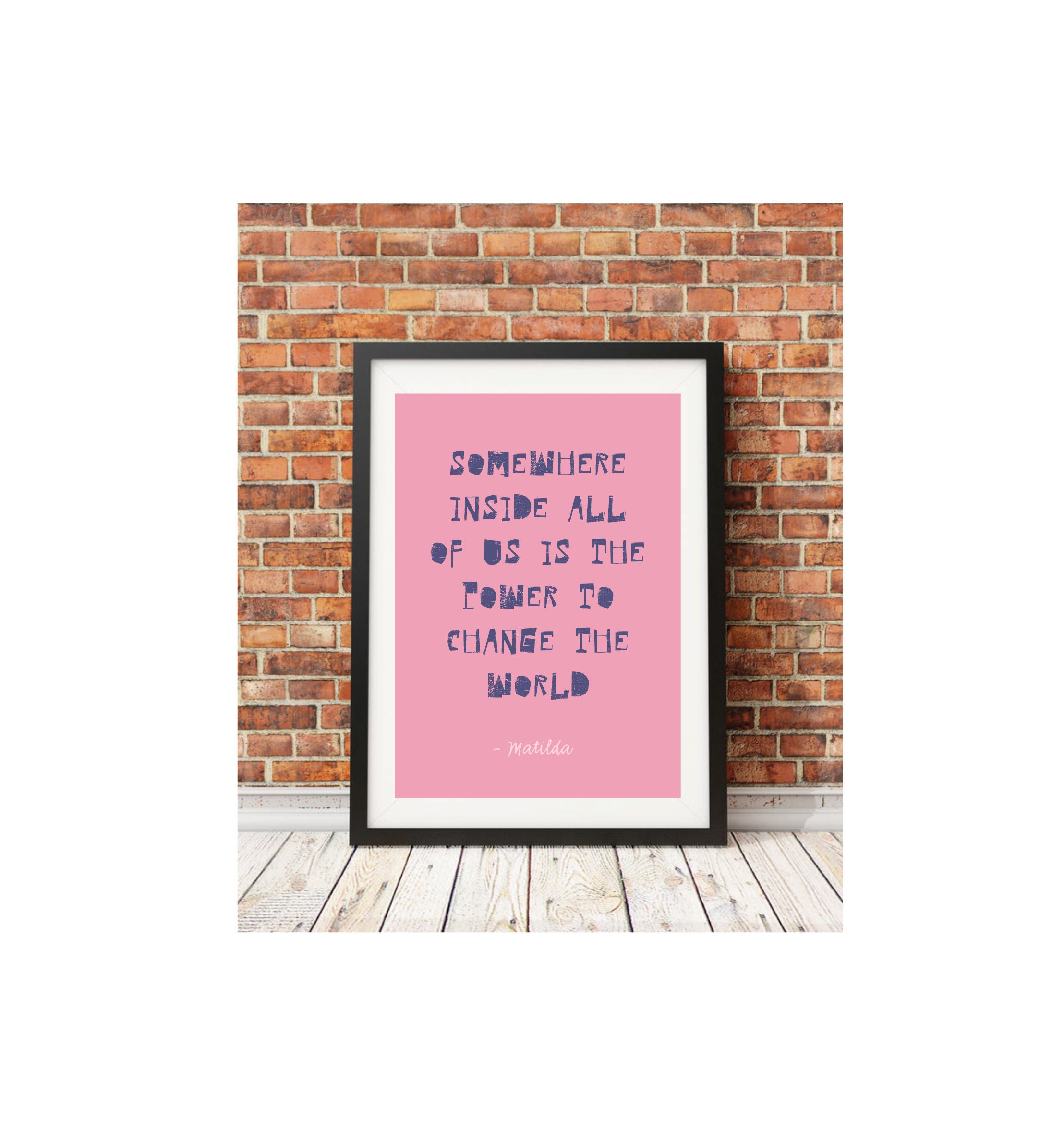 matilda quote from the roald dahl book poster print kids