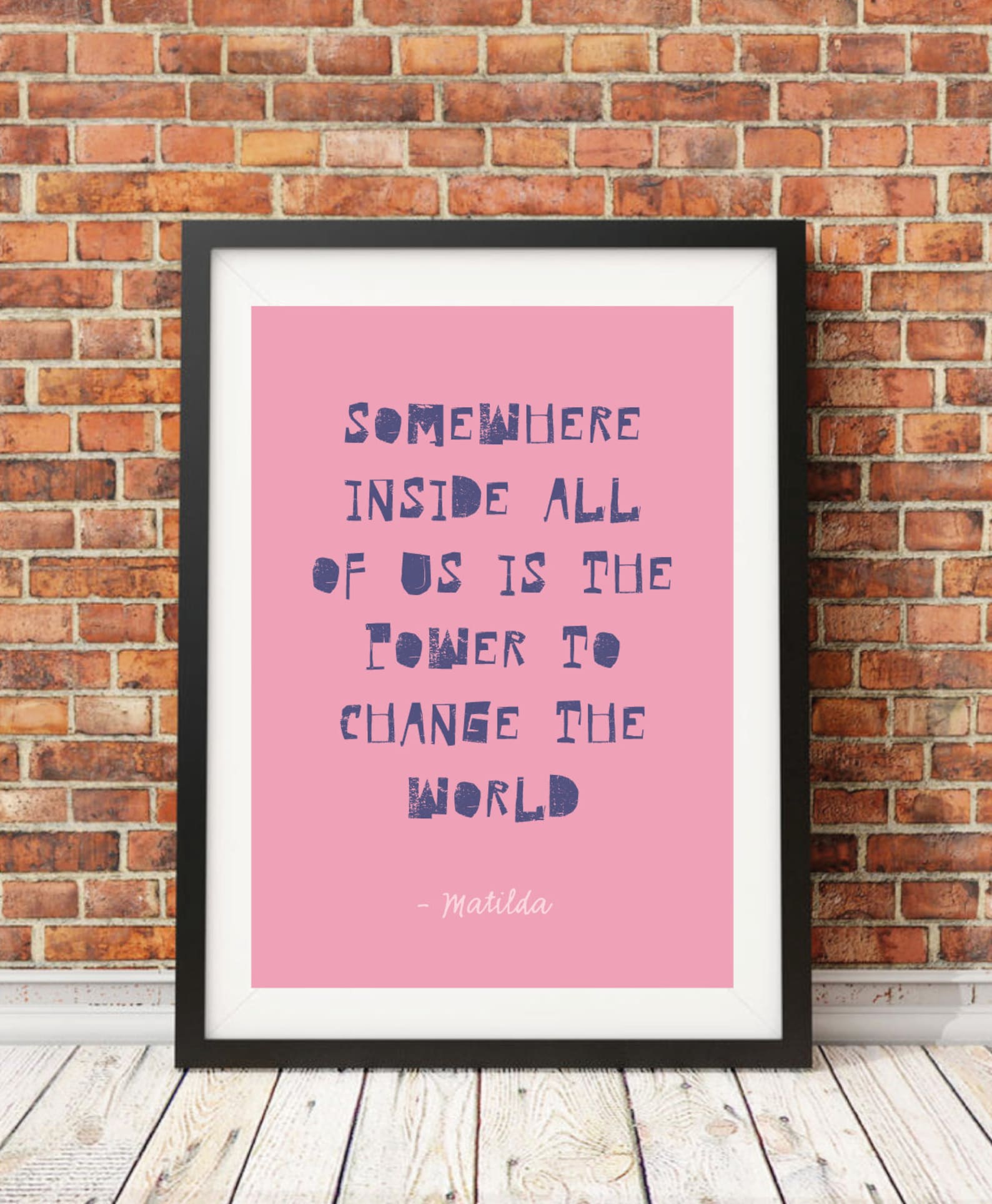 matilda quote from the roald dahl book poster print kids