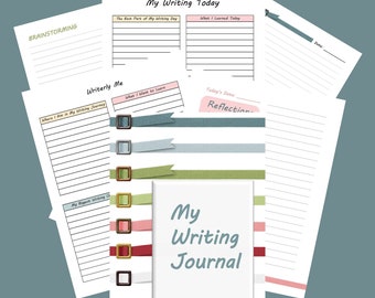 Ribbon Journal Pages for Writers