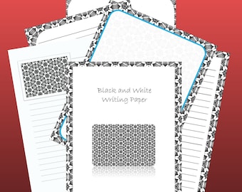 Black and White Writing Paper