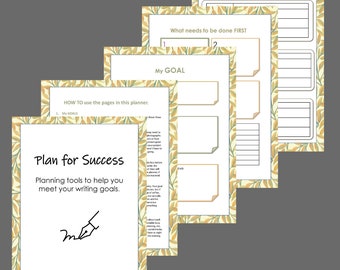 Gold Leaf Planner for Writers
