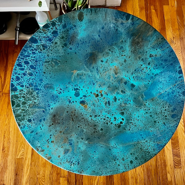 Blue Coffee Table Etsy