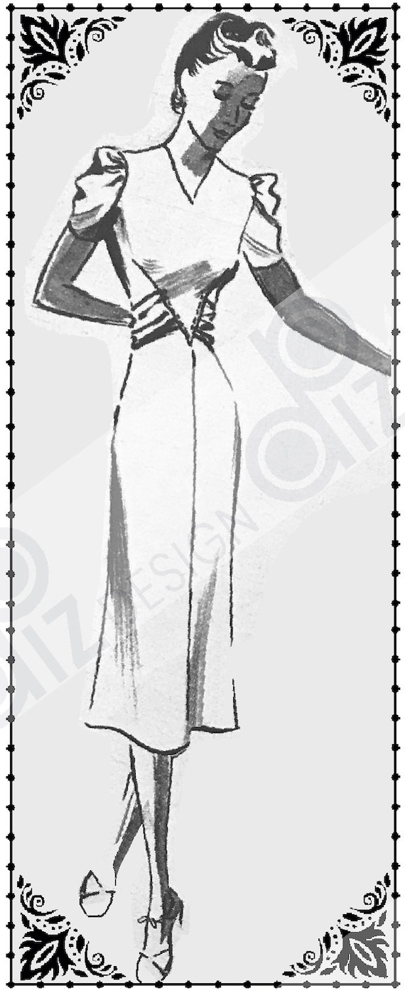 Fashion Sketches Digital Vintage Pen and Ink 1930s Dresses - Etsy Fashion Sketches Digital Vintage Pen and Ink 1930s Dresses - Etsy