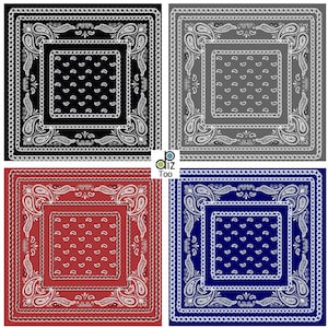Digital Bandana Print Party paper Craft paper Chains Paper Downloadable Name Tags Party Gift Wrap Scrapbook Notebook