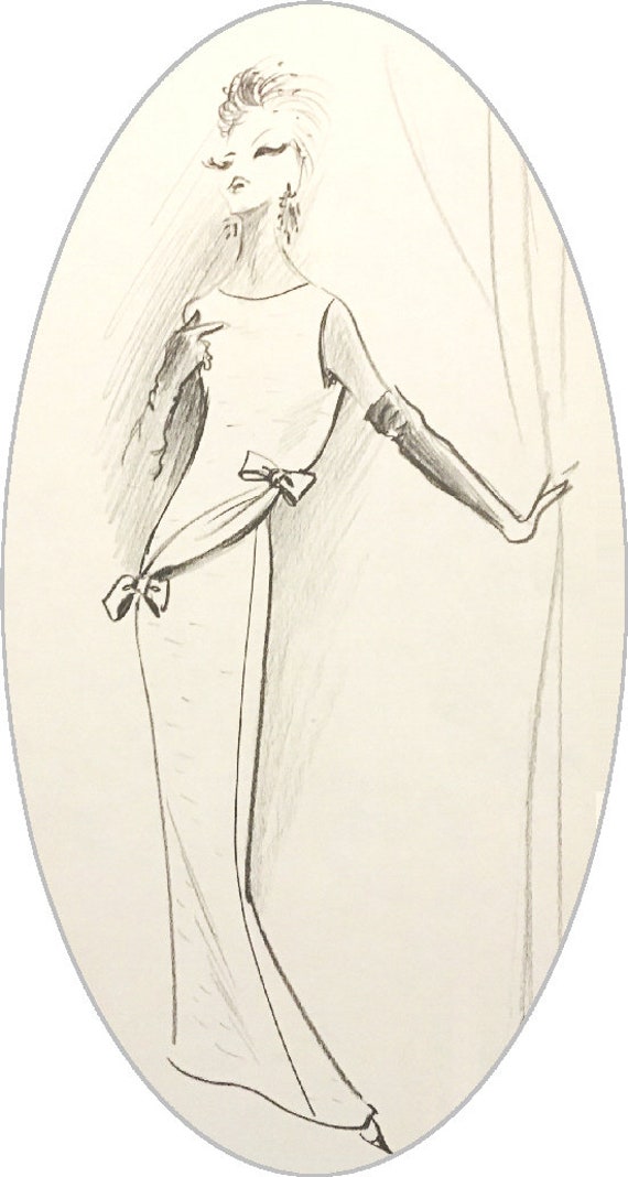 Digital Vintage Fashion Illustration Sketches Note Cards Digital Vintage Fashion Illustration Sketches Note Cards