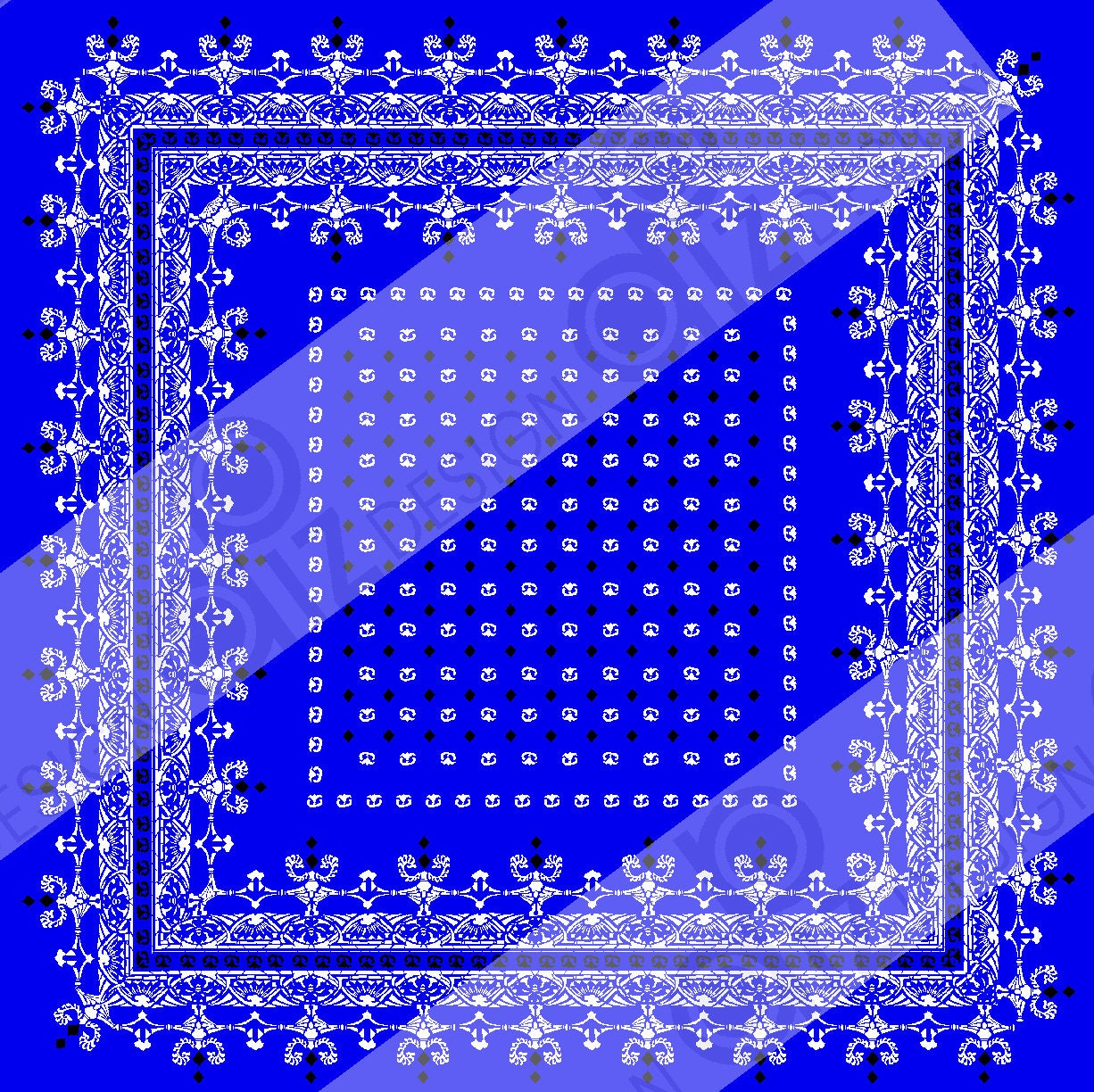 Digital Bandana Print Papers Party Mats Cards Instant Download Note ...