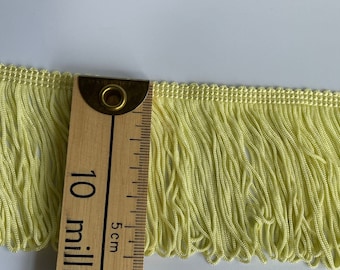 Vintage Yellow 6cm Fringing/Trim - Add Retro Charm to Your Creations - Shop Now!