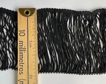 Gorgeous Vintage Luxury Black Tassel Fringe/ Trim - 10cm long  with Free Delivery Options