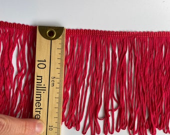Gorgeous Vintage Luxury Red Tassel Fringe/ Trim - 10cm long  with Free Delivery Options