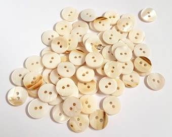 Gorgeous - Shell - Mother of Pearl -  13mm - Buttons - Packets of 10 - Free Delivery
