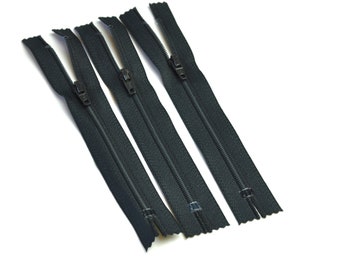 YKK 15cm Closed End Zip Off Black (075) - Free Delivery Options! Ideal for Trousers and Skirts
