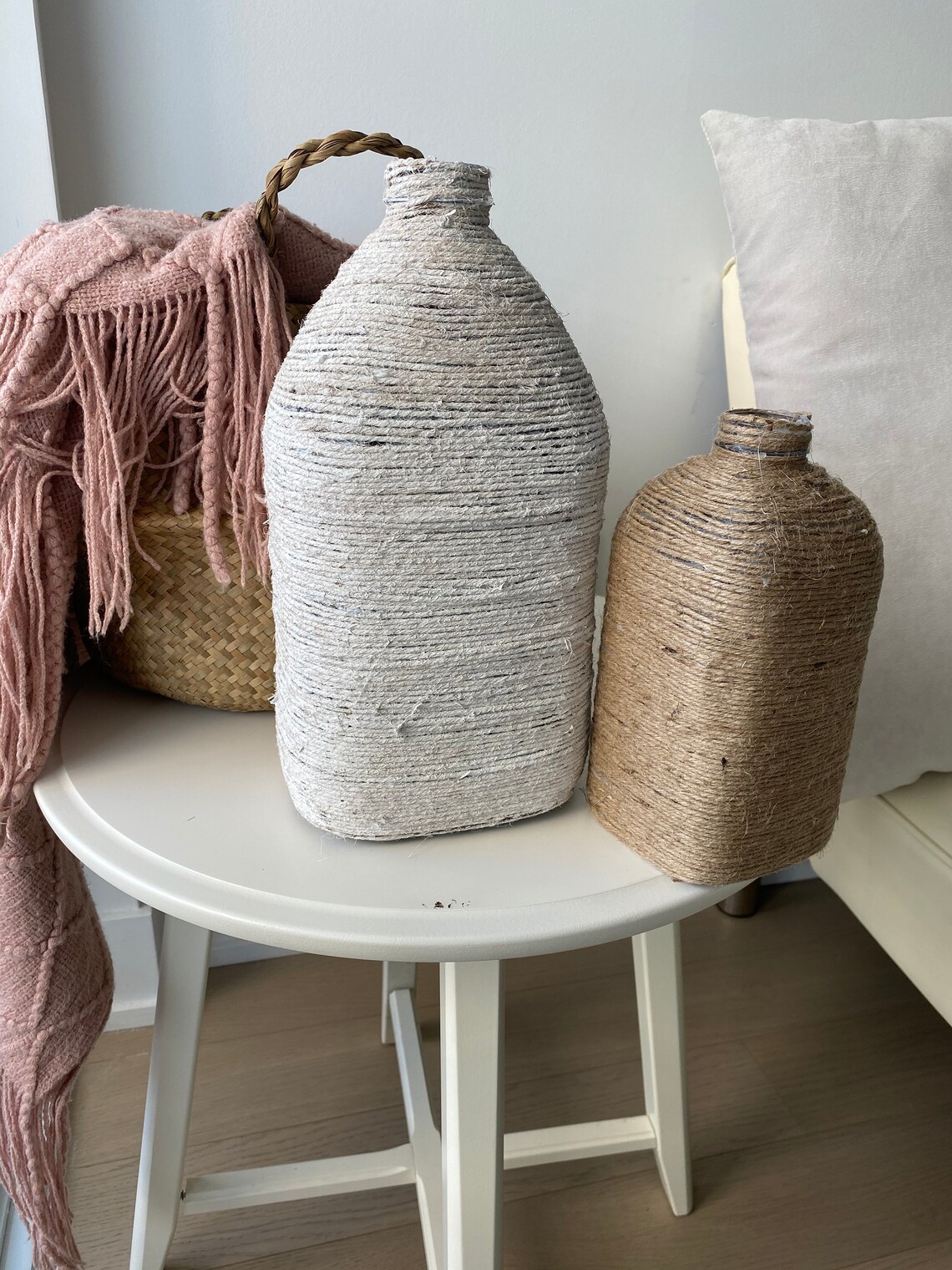 Bohemian Style Jute Vase Etsy